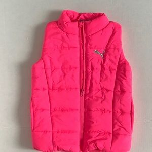 Puma Girl’s Puffer Vest Hot Pink Size: XS (5-6)